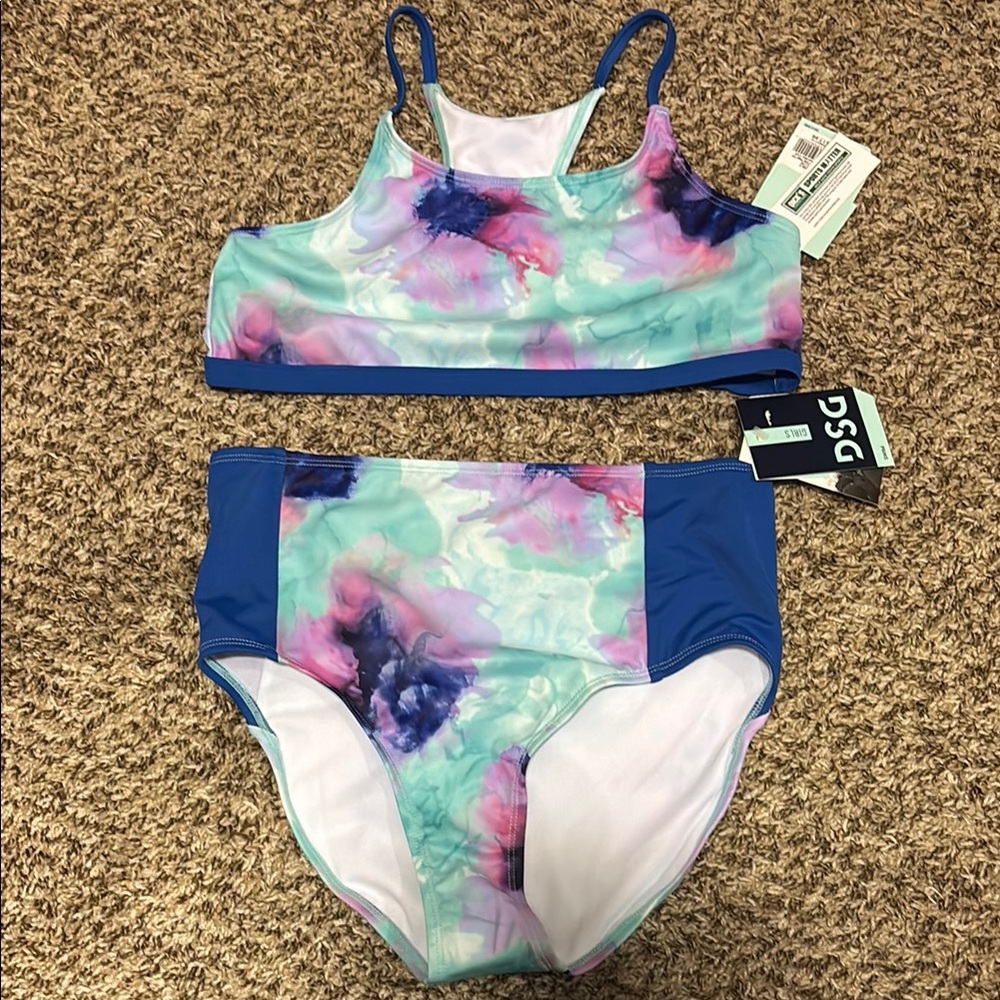 DSG Kids Swim Set - Blue and Purple size girls XL or 16